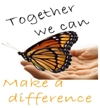 butterfly logo with caption - together we can make a difference