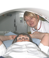 patient in medical scanner