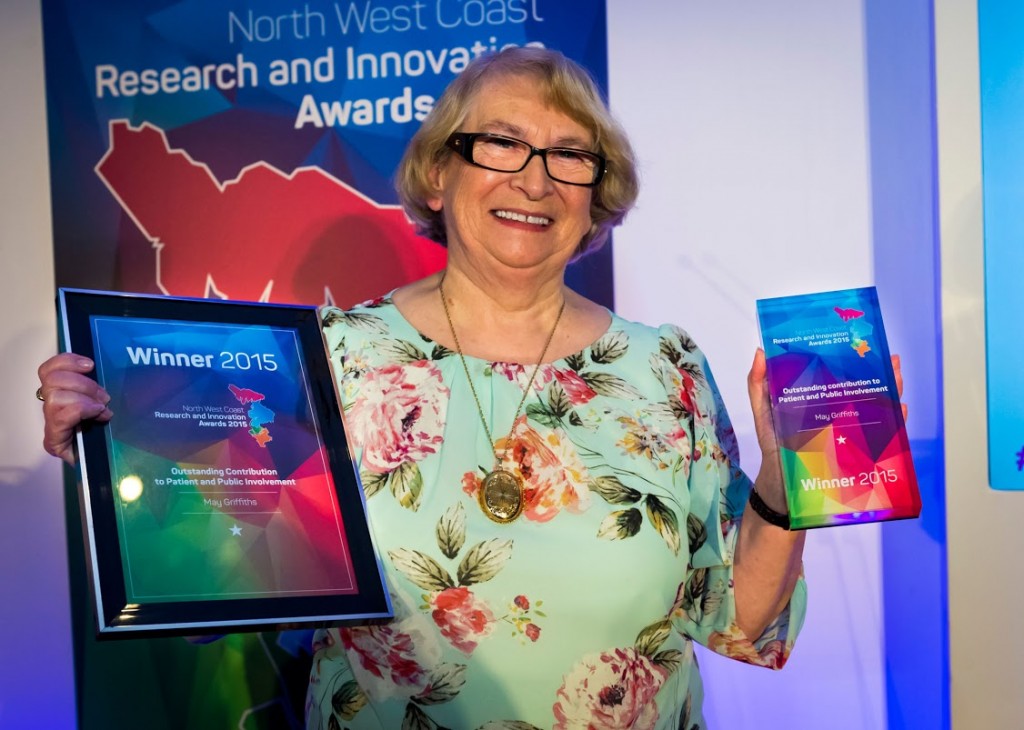 May Griffiths from Blackpool with her award