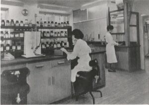 The Biochemistry lab at Blackpool Victoria Hospital in the 1960s