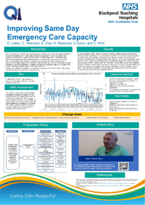 Improving Same Day Emergency Care Capacity