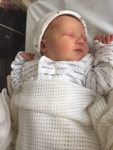 Newborn baby, Charlotte Beatrice Rose Faulkes
