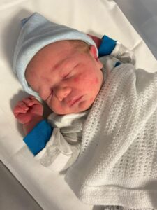 Newborn baby, Frankie Charlie Joshua Sutherland
