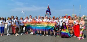 Large group of colleagues at Blackpool Pride 2023